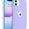 BENTOBEN iPhone 12 Case, Phone Case iPhone 12 Pro, Heavy Duty 2 in 1 Full Body Rugged Shockproof Protection Hybrid Hard PC Bumper Drop Protective Girls Women Boy Cover for iPhone 12/12 Pro,Purple/Mint C469-A Light Purple/Mint (for iPhone 12/12 Pro) 8 61qrs2yDDL