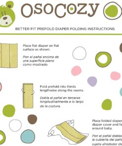 Organic Cotton Blend Prefold Cloth Diapers by OsoCozy (6 Pack) - 70% Rayon from Bamboo Fibers, 30% Organic Cotton. Eco-Friendly, Absorbent & Soft - Traditional Small 7-15 lbs. Small Size 1 - Fits 7-15 Pound 13 61qrvE6XzCL
