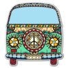 Volkwagen Peace Van Vinyl Sticker - Car Phone Helmet - Select Size (A) X-Small: 2"
