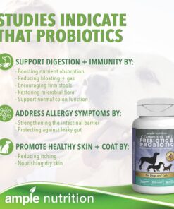 Ample Nutrition Complete Pet Prebiotic + Probiotic for Dogs & Cats, 60ct Pork Flavored Pearls 23 61qsyhCEKYL