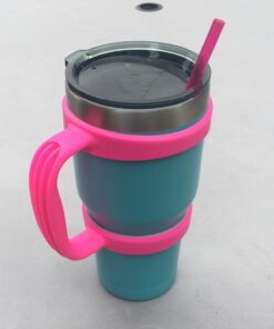 STRATA CUPS 30oz Tumbler Handle (PINK) Available For 30oz YETI Tumbler, OZARK TRAIL Tumbler, Rambler Tumbler- BPA FREE Pink 34 61qtU0ugYLL