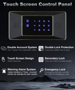 TIGERKING Heavy Duty Large Safe Box 2.05 Cu Ft, Home Safe with Dual Alarm System and Removable Shelf, Security Safes for Money, Documents, Jewelry Valuables JJH58-NEW 10 61qv5VjFhL