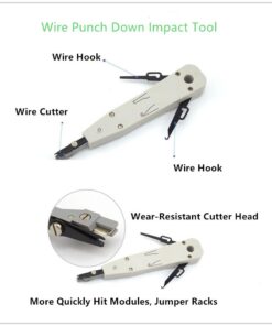 Gaobige Network Tool Kit for Cat5 Cat5e Cat6, 11 in 1 Portable Ethernet Cable Crimper Kit with a Ethernet Crimping Tool, 8p8c 6p6c Connectors rj45 rj11 Cat5 Cat6 Cable Tester, Punch Down Tool 23 61qveWJJETL 1