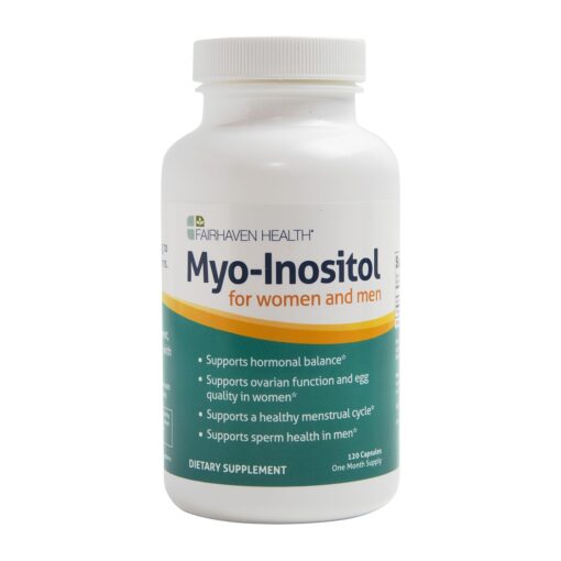 Fairhaven Health Myo-Inositol for Couples Fertility - Men and Womens Fertility Supplement to Support Regular Cycles in Women & Sperm Count & Motility in Men - (120 Capsules)