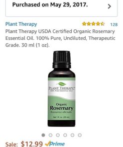 Plant Therapy Organic Rosemary Essential Oil 100% Pure, USDA Certified Organic, Undiluted, Natural Aromatherapy, Therapeutic Grade 30 mL (1 oz) 1 Fl Oz (Pack of 1) 13 61qxTR0hjuL