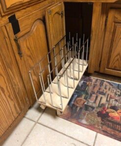 Rev-A-Shelf U-Shaped Wire Tray Divider Bakeware Cookie Sheet Organizer for Wall or Base Kitchen Cabinets for Face Opening of 3.25" Chrome, 596-10CR-52 1 Pack 45 61qyEncI0RL