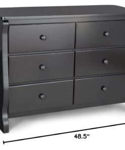 Alternative view of Delta Children Universal 6 Drawer Dresser, Greenguard Gold Certified, Black