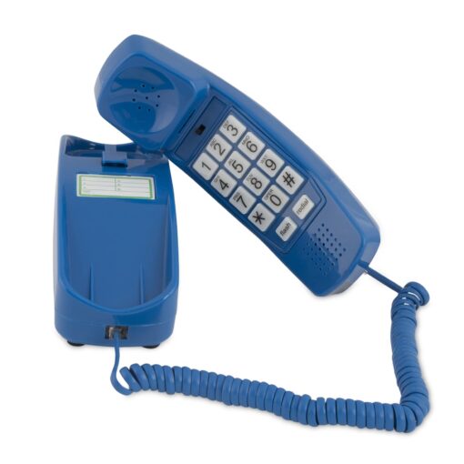 iSoHo Phones Land Line Telephones for Home - Corded, Easy-to-Use Big Button Telephone for Home Office, Seniors, House Phone; Analog Desk Phone with Vintage Wall Phone Design -Home Phone, Classic Blue
