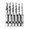 AUTOTOOLHOME 6 Pack Combination Drill and Tap Bit Set 6-32nc 8-32nc 10-32nc 10-24nc 12-24nc 1/4-20nc Screw Tap Drill Bits for Drilling Tapping Countersinking 54 61r DXYaElL