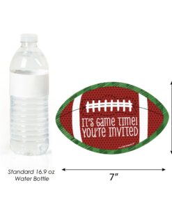 End Zone - Football - Shaped Fill-In Invitations - Baby Shower or Birthday Party Invitation Cards with Envelopes - Set of 12 10 61r nSi7 ML