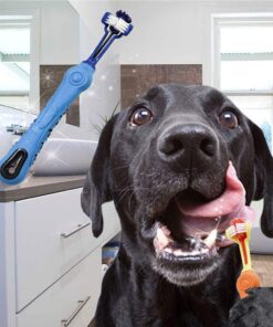 Orgrimmar 2 Pcs Three Sided Pet Toothbrush Dog Brush Addition Bad Breath Tartar Teeth Care Dog Cat Cleaning Mouth 14 61r8c2rQUJL