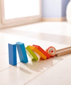 HABA Kullerbu Sim-Sala-Kling - 38 Piece Wooden & Plastic Ball Tack Set with Steep Curves and Musical Effects 9 61r8cQ6tPjL