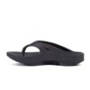 OOFOS OOriginal Sandal - Lightweight Recovery Footwear - Reduces Stress on Feet, Joints & Back - Machine Washable 5 Women/3 Men Black