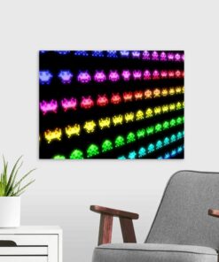 Space Invaders Canvas Wall Art Print, Artwork 24 x 18 inch 10 61r9D7bQigL