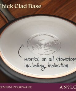 Anolon Nouvelle Copper Hard Anodized Nonstick Pots and Pans, Cookware Set (11 Piece), Onyx Cookware Set (11 Piece) 24 61rC0YSJQL