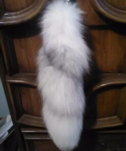 Fosrion Fluffy White Gray Arctic Fox Tail Fur Halloween Cosplay Alopex Lagopus KeyChain 39 61rDAMCaiXL