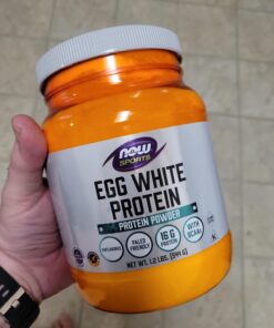 NOW Sports Nutrition, Egg White Protein, 16 g With BCAAs, Unflavored Powder, 1.2-Pound 27 61rFm6xGFSL