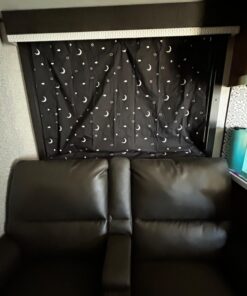 Amazon Basics Portable Travel Window Blackout Curtain Shades with Suction Cups-Black, 1-Pack, 78 by 50 inches - 1 Pack, Moon and Stars 38 61rGVCfQdeL