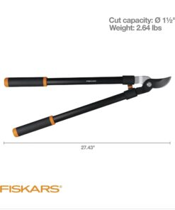 Alternative view of Fiskars 28" Steel Blade Garden Bypass Lopper and Tree Trimmer - Sharp Precision-Ground Steel Blade for Cutting up to 1.5" Diameter Bypass Lopper 28"