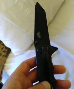 Snake Eye Tactical Black Tanto Blade Spring Assisted Tactical Folding Pocket Knife 13 61rHPR1utiL