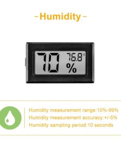 Pgzsy 12 Pack Mini Small Digital Electronic Temperature Humidity Meters Gauge Indoor Thermometer Hygrometer LCD Display Fahrenheit (℉) for Humidors, Greenhouse, Garden, Cellar3 20 61rHh3JZW0L