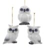 Plush White Owl Ornaments, 3 Assorted 61 61rKOhMGczL