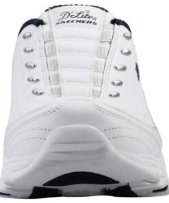 Skechers Sport Women's D'Lites Slip-On Mule Sneaker 6.5 Wide White/Navy 8 61rLOVMY1dL