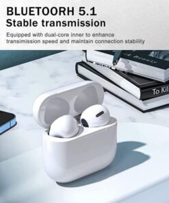 Wireless Earbuds Bluetooth 5.3 Headphones Touch Control with Wireless Charging Case IPX7 Waterproof Stereo Earphones in-Ear Built-in Mic Auto Pairing Noise Cancelling Headset for iOS/Android White-1 10 61rM9oA6J1L