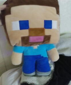 Jay Franco Mojang Minecraft Steve Plush Pillow Buddy - Super Soft Polyester Microfiber, 16 inch (Official Product) Multi - Steve 19 61rMg5TZ0NL