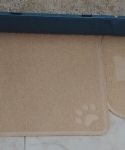 PET MAGASIN Cat Litter Mat (2-Mat Set) - Soft and Durable Pet Litter Mats for Cats, Dogs, and Puppies - One Big (24.5'' x 16.5'') and One Small (15.5'' x 12.5) Medium 39 61rPkXlgBHL
