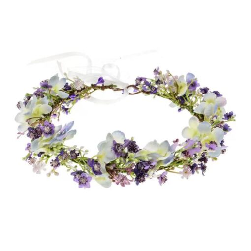 Vividsun Green Leaf Flower Crown Eucalyptus Crown Wedding Bridal Maternity Photo Props Headpiece A/Purple