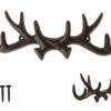Comfify Vintage Cast Iron Deer Antlers Wall Mounted Hooks | Antique Finish Metal Clothes Hanger Rack w/Hooks for Coats, Jackets, Purses and More | Includes Screws and Anchors | in Rust Brown 31 61rSZNea4jL