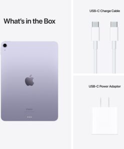 Apple iPad Air (5th Generation): with M1 chip, 10.9-inch Liquid Retina Display, 64GB, Wi-Fi 6, 12MP front/12MP Back Camera, Touch ID, All-Day Battery Life – Purple WiFi Without AppleCare+ 31 61rVc5fKvVL