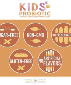 Replenish the Good Kids Vegan Probiotics | Antibiotic Recovery | Helps Support Kids' Immune & Digestive System | 15x More Effective Than Gummies | Sugar-Free, Easy to Swallow | 60 Tiny Pearls 20 61rVeDfuKpL