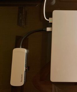 Kingston Nucleum USB C Hub, 7-In-1 Type-C-Adapter Hub Connect USB 3.0, 4K HDMI, SD and MicroSD-Card, USB Type-C Charging for MacBook, Chromebook, and Other USB Type-C devices Single Item 44 61rXBuB8TPL