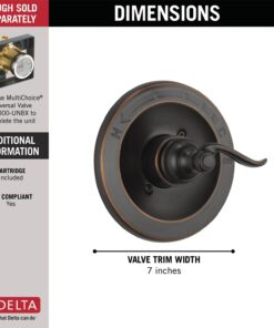 Delta Faucet Windemere 14 Series Single-Function Shower Handle Valve Trim Kit, Oil Rubbed Bronze BT14096-OB (Valve Not Included) 26 61rY6ykY1TL