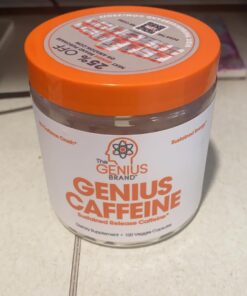Genius Caffeine Pills 100mg, Extended-Release Microencapsulated Caffeine Pills - All-Natural Non-Crash Sustained Energy, Focus & Concentration Supplement - Nootropic Brain Booster - 100 Capsules 34 61rZ2vD0erL