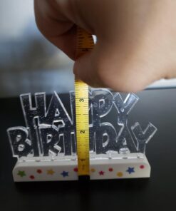 Dazzling Flashing Happy Birthday Cake Decoration - 3.25" x 4.75" (1 Count) - Perfect Celebration Centerpiece 32 61ra0VjP5oL