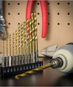 Alternative view of NORTOOLS Hex Shank Drill Bit Set 13 PCS High Speed Steel Titanium Coated Twist Drill Bits 1/4 Inch Quick Change Hex Driver Set for Wood Plastic Aluminum Alloy (1/16" - 1/4")