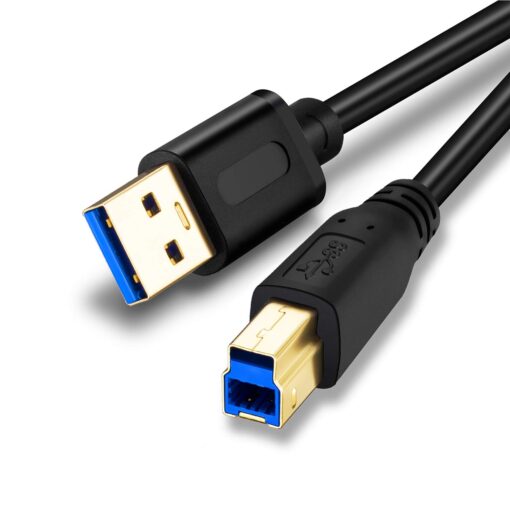 Jelly Tang USB 3.0 Cable A Male to B Male 20Ft,Superspeed USB 3.0 A-B/A Male to B Male Cable - for Scanner, Printers, Desktop External Hard Drivers and More(20Ft/6M) 20Ft/6M