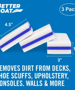 Premium Boat Scuff Erasers | Boating Accessories Gifts for Cleaning Boat Accessories or Gift for Pontoon Fishing Jon Boats Decks Vinyl Boat Cleaner Hull Cleaner Gadgets for Men and Women 3 Pack 40 61rbl55k99L