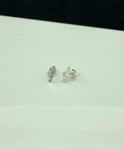 Sterling Silver G-clef Music Note Stud Earrings - 0.43in 12 61rdlqCb5 L