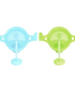 Munchkin® Any Angle™ Weighted Straw Trainer Cup with Click Lock™ Lid, 7 Ounce, 2 Count (Pack of 1), Blue/Green 2 Count (Pack of 1) 19 61repfZapUL