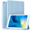 Akkerds Case Compatible with iPad 10.2 Inch 2021/2020 iPad 9th/8th Generation & 2019 iPad 7th Generation with Pencil Holder, Protective Case with Soft TPU Back, Auto Sleep/Wake Cover, Sky Blue 58 61reymFgcL