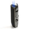 Scorch Torch Triple Jet Flame Butane Cigarette Torch Lighter with Cigar Punch Attachment Black