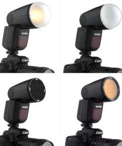 Godox V1-S Round Head Camera Flash Speedlite Flash for Sony, TTL Flash Speedlight 2.4G 1/8000s HSS 76Ws, 10 Level LED Modeling Lamp, 480 Full Power Shots with 1.5s Recycle Time 2600mAh Battery 15 61rg4IRZwjL