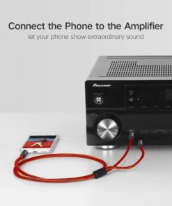 ANNNWZZD 1/8 to 1/4 Stereo Cable, 1/4 to 3.5mm 1/8 TRS Y Splitter Audio Cord Compatible with Phone, PC, Computer Sound Card 3ft/1m 11 61rgQ9CAFTL