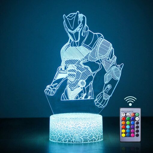 Omega Night Light Lamp 3D Vision Effect LED Night Lights Game Room Bedroom Decor Table Light Remote Control & 16 Colors Birthday Holiday Gift Ideas for Child Kids Teen Boyfriends (Omega(Remote)) Omega(Remote)