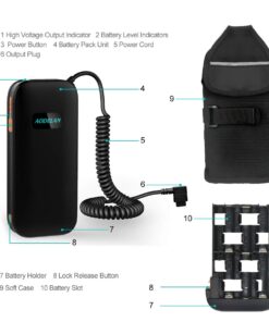 HAOXI AODELAN External Flash Battery Packs for Portable Hot Shoe Speedlite Compatible with Nikon SB900, SB910, SB5000. Replaces Nikon SD-9 13 61rlujx2pyL