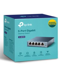 TP-Link TL-SG105, 5 Port Gigabit Unmanaged Ethernet Switch, Network Hub, Ethernet Splitter, Plug & Play, Fanless Metal Design, Shielded Ports, Traffic Optimization,Navy Blue 21 61rme1qWHNL